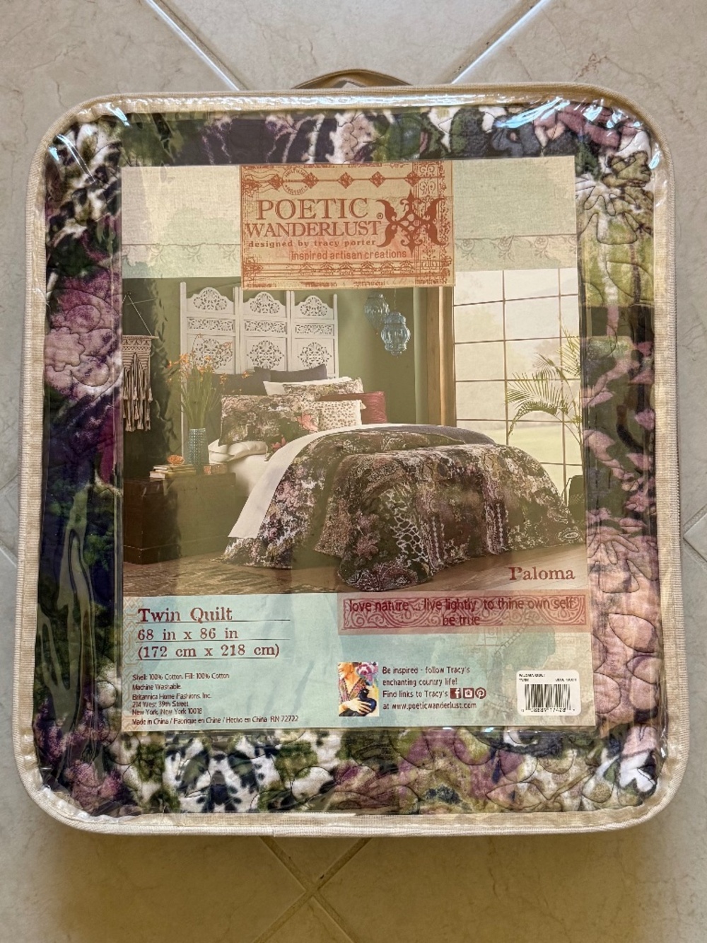 Tracy Porter Paloma Twin Size Quilt Blue Multi